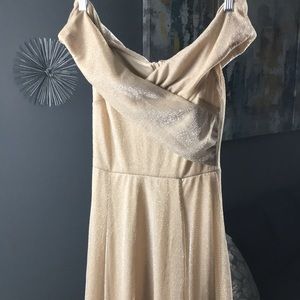 Kaliyah Formal High Slit Lurex Dress